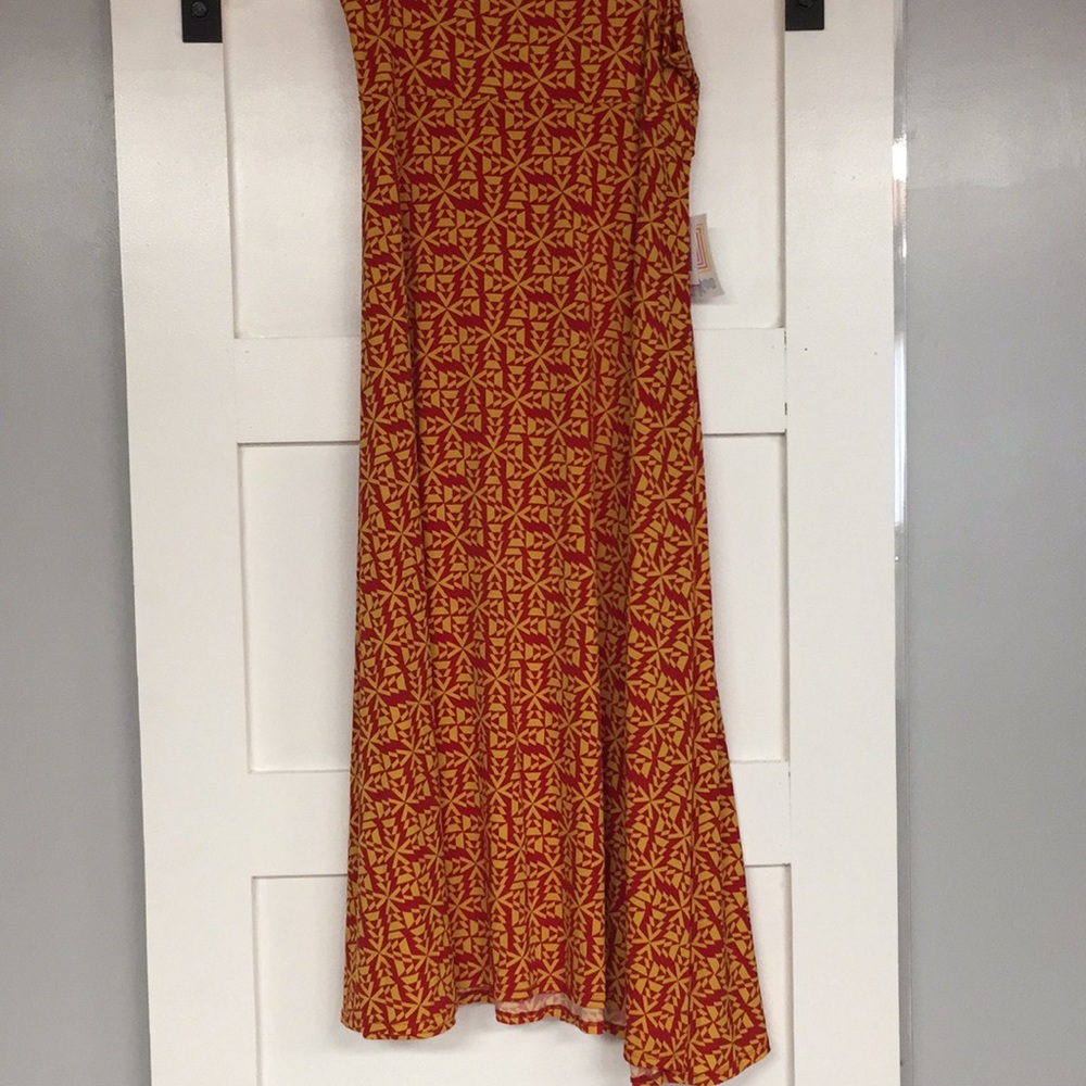 NWT LuLaRoe 2xl Maxi Golden Yellow Red